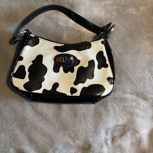 dELiA*s Black and White Cow Pattern Shoulder Bag